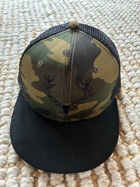 OTTO Camo Trucker Hat with Black Brim